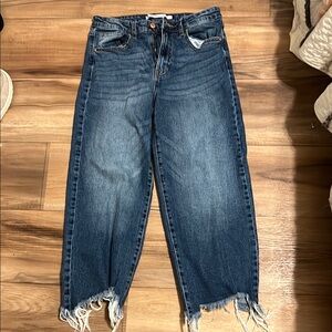 Distressed Blue Jeans